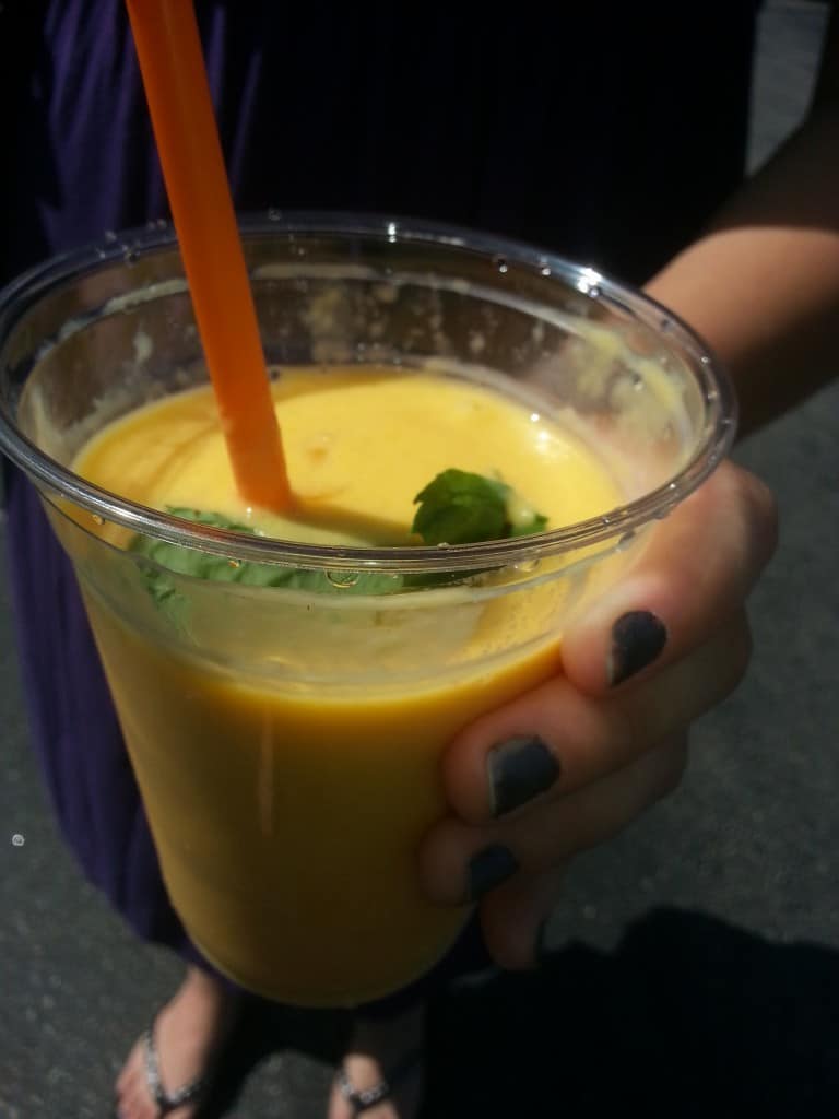 mango lassi at the local farmers market