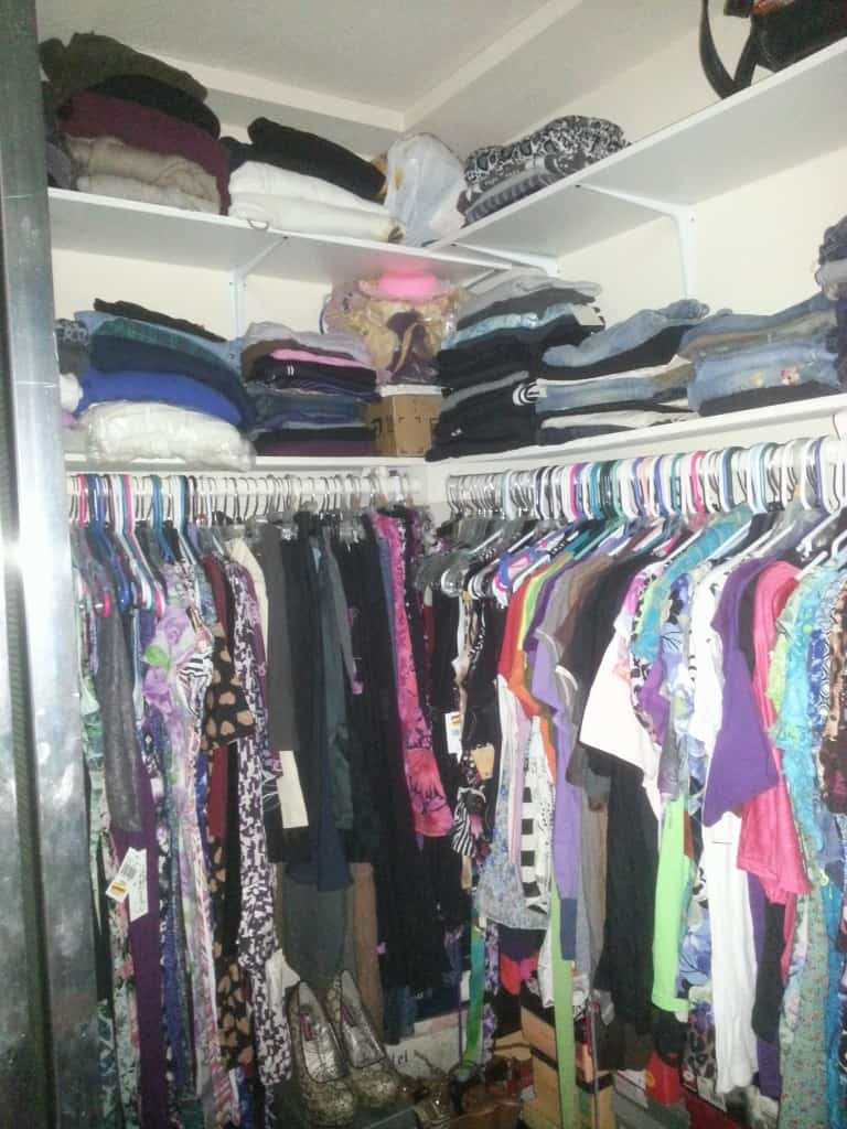 organizing a closet