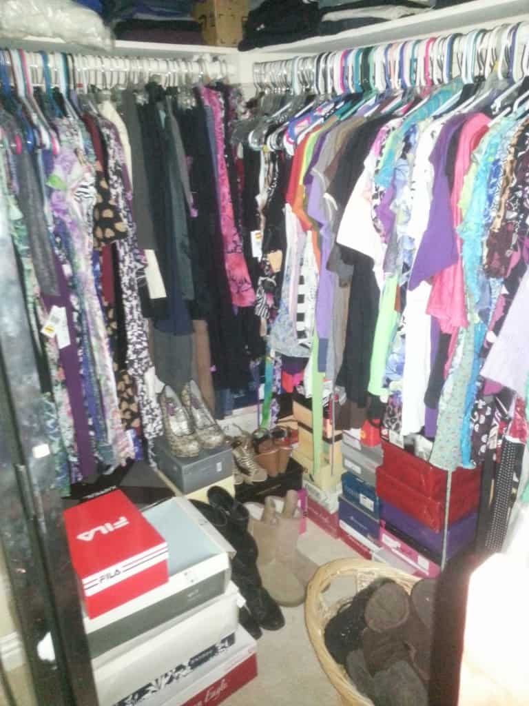 organizing a closet