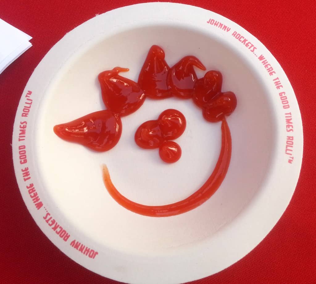 Johnny Rockets ketchup art