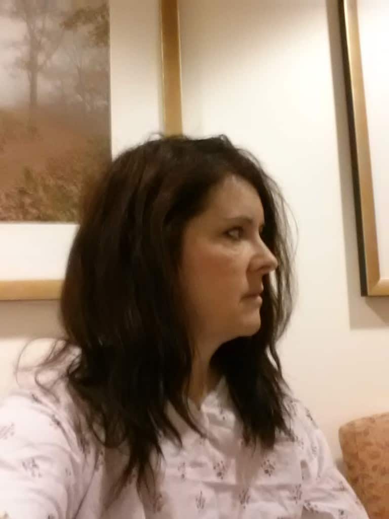 me in mammography waiting room