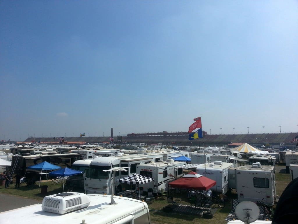 view from the rv nascar speedway