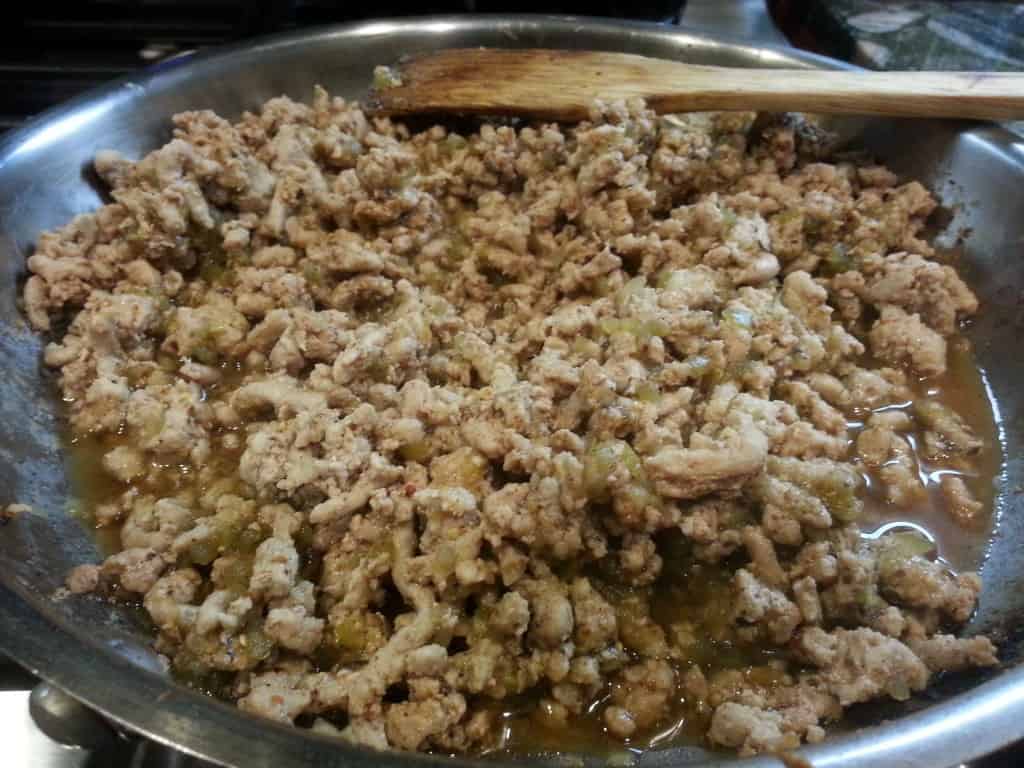 ground pork with marukan rice vinegar