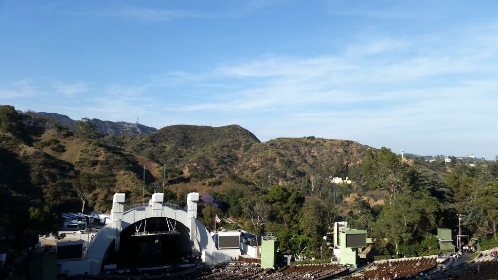 view from our seats at the hollywood bowl
