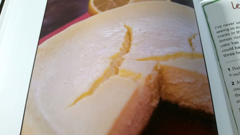lemon ricotta cracked cheesecake