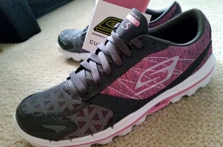 Running in My New Skechers Breast Cancer Awareness Shoes