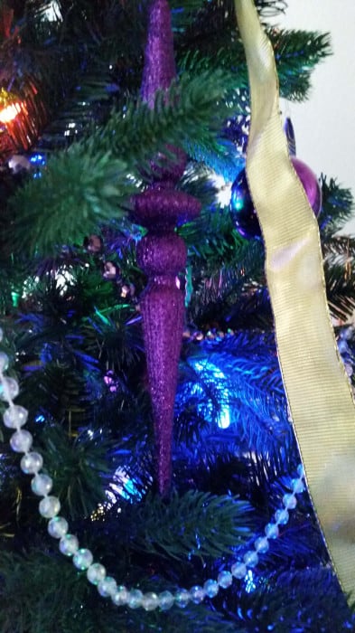 purple christmas ornament