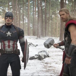 captain america and thor in age of Ultron