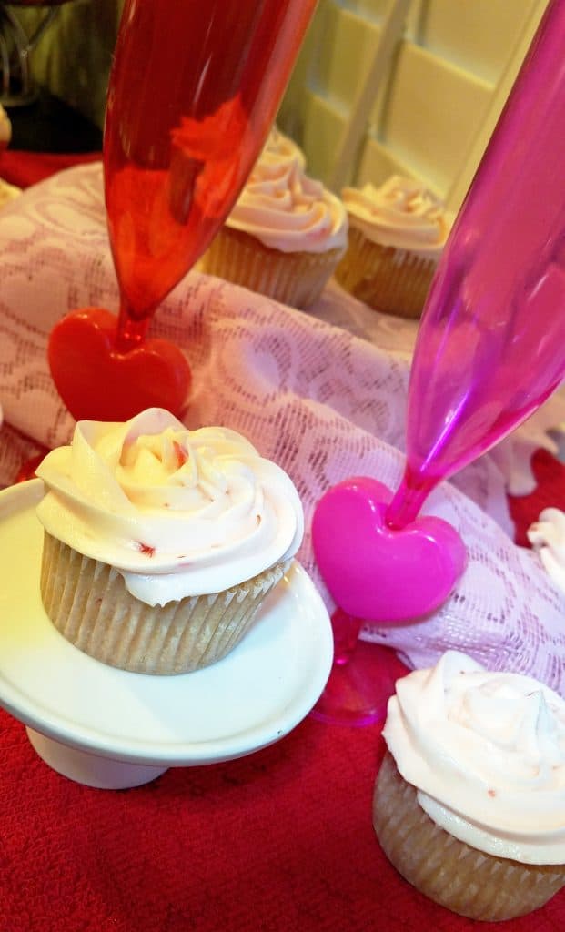 cherry vanilla cupcake recipe for Valentine's Day