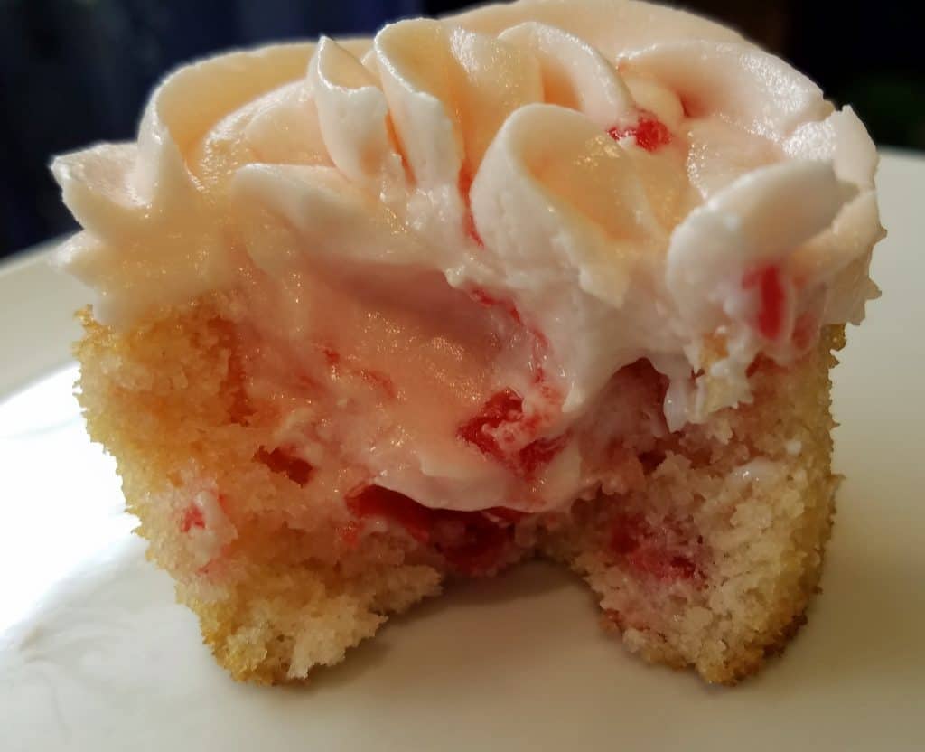 cherry vanilla cupcake recipe for Valentine's Day