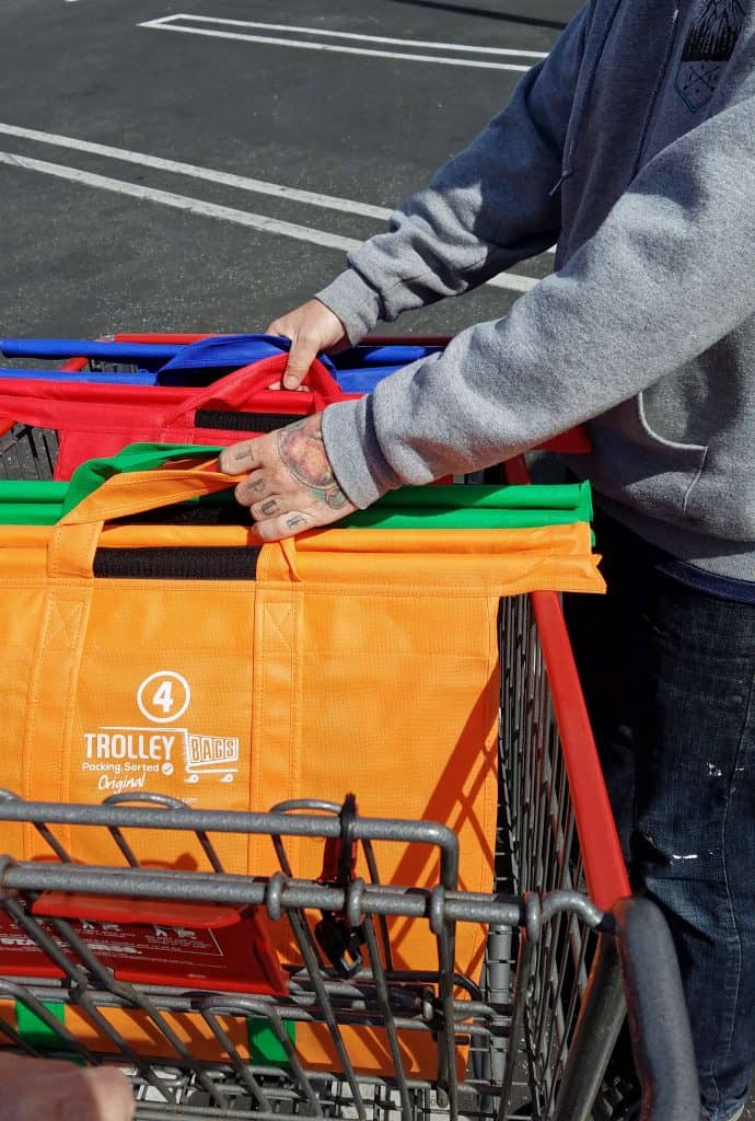 grocery shopping with Trolley Bags