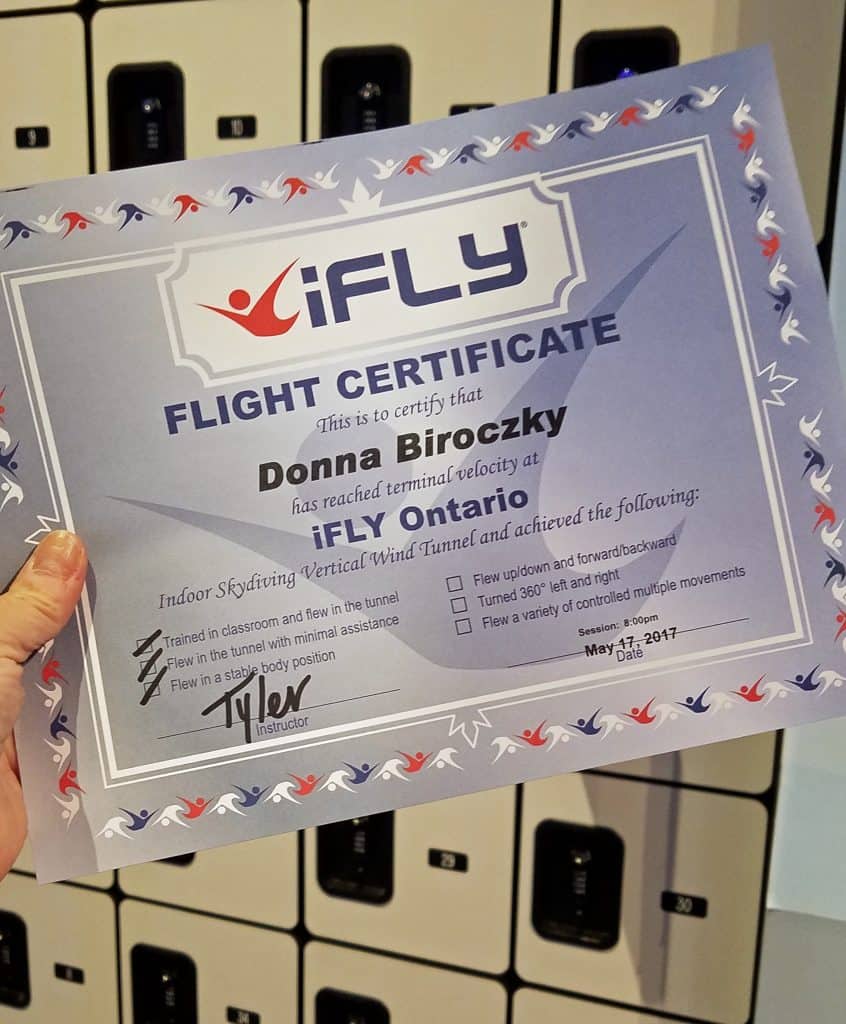 flying with iFly Ontario