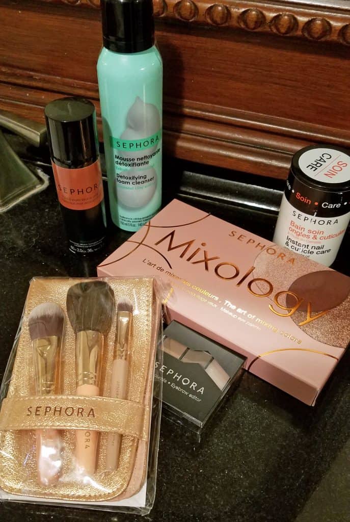 getting glam with Sephora products