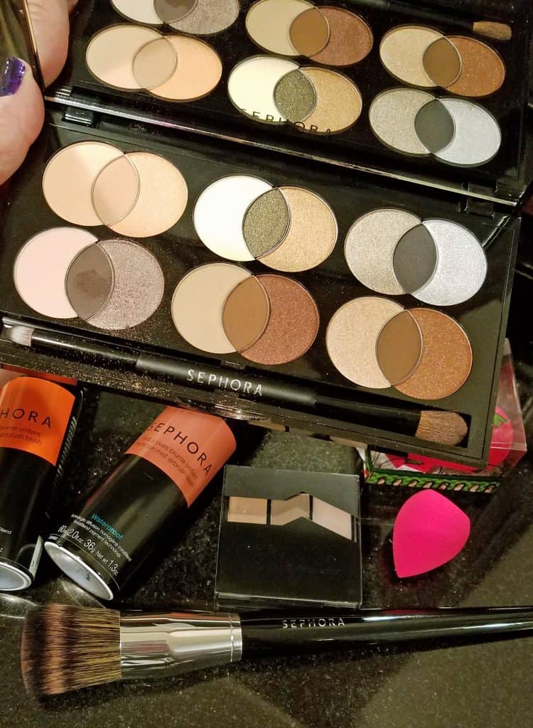 getting glam with Sephora products