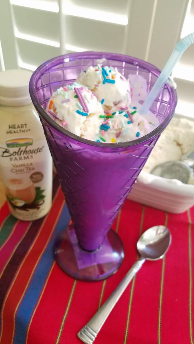 My New Vanilla Chai Tea Ice Cream Recipe with Bolthouse Farms