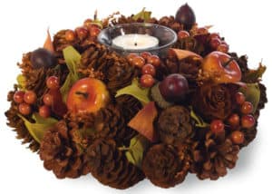 Fall candle wreather holder