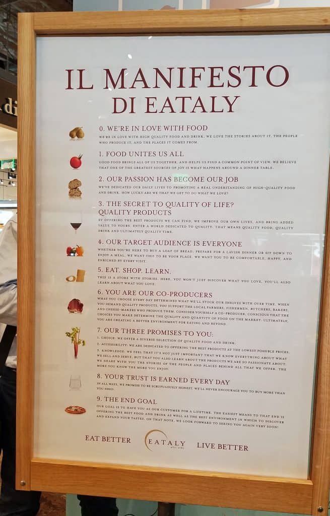 eataly manifesto