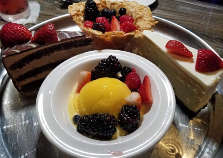 desserts at Las Brisas in Newport Beach