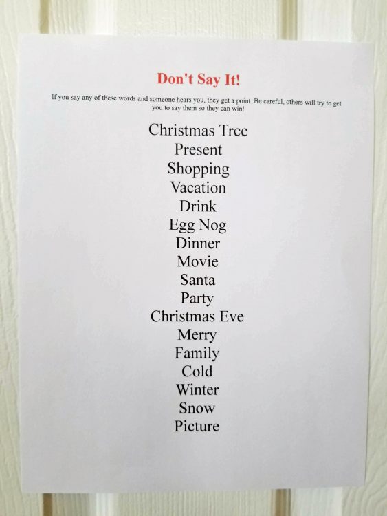 griswold christmas party game