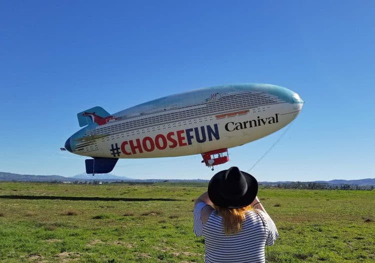 carnival cruise choosefun airship