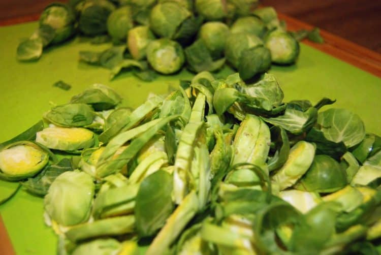 pan fried brussels sprouts with bacon