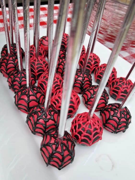 spiderman cake balls