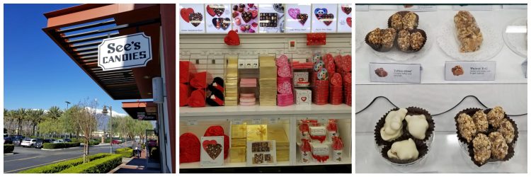  valentine's day gift shopping at Sees's Candies Victoria Gardens