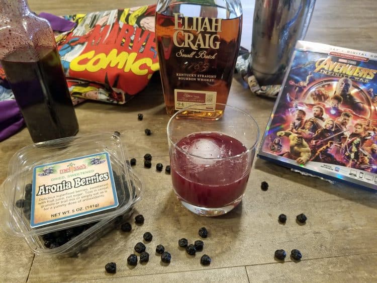 aronia berry bourbon sour cocktail recipe