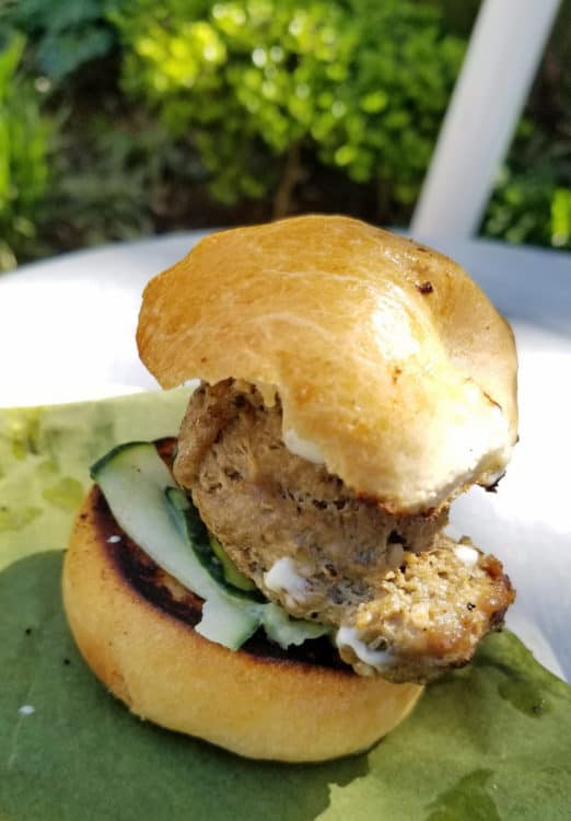 grilled lamb slider