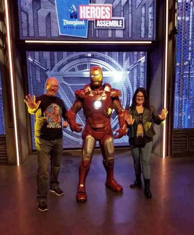 posing with Iron at Disneyland After Dark Heroes Assemble