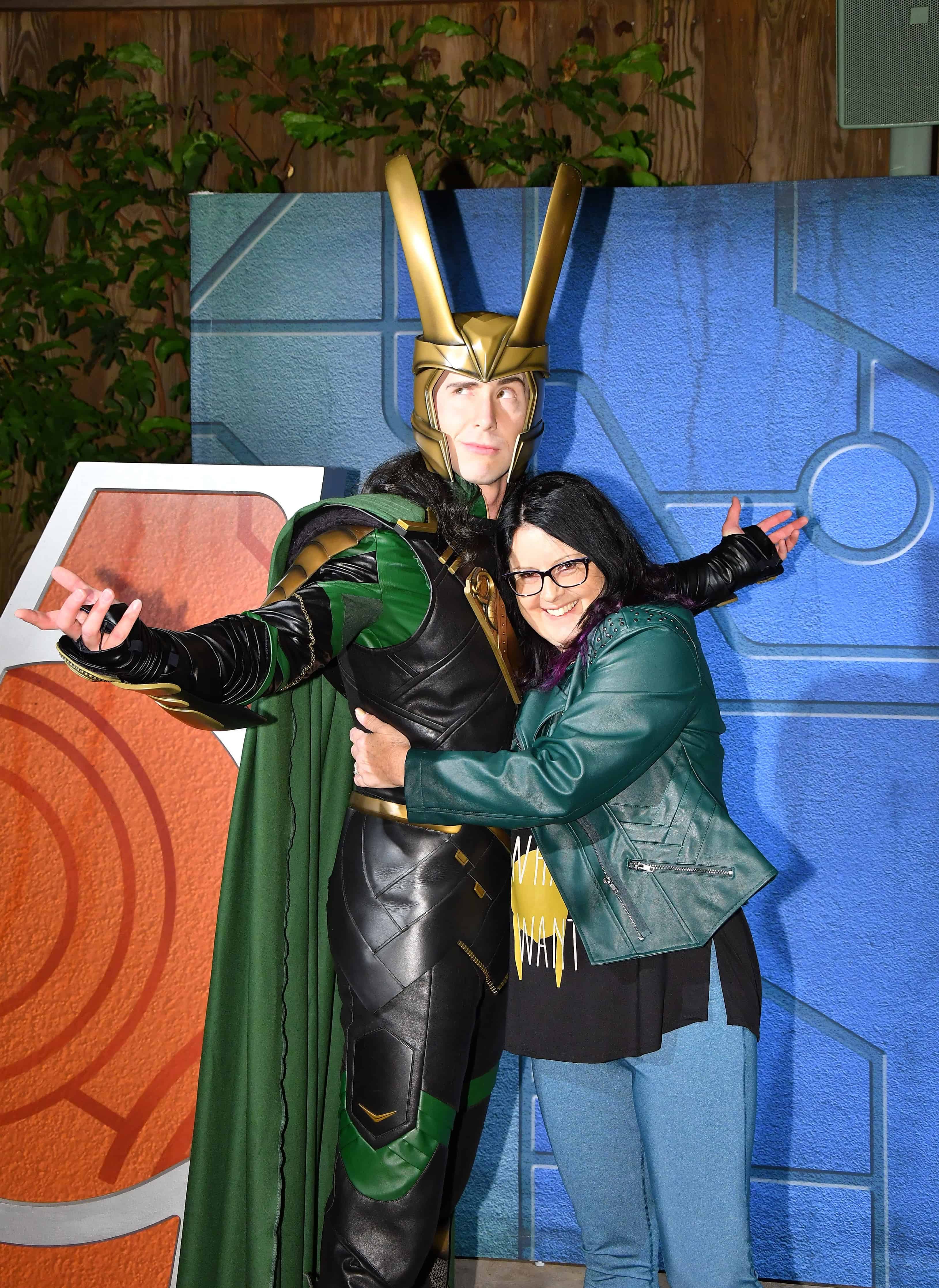 Hugging Loki at Disneyland After Dark