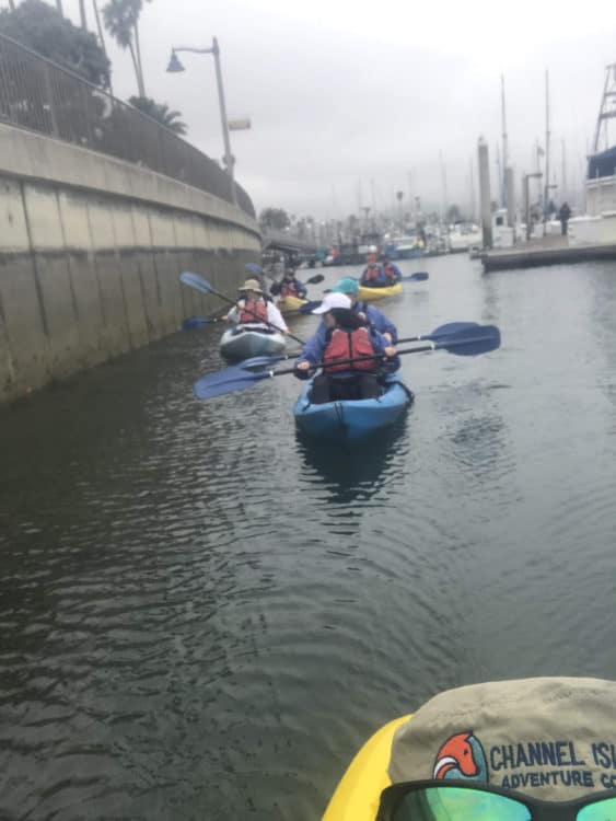 kayak in santa barbara harbor