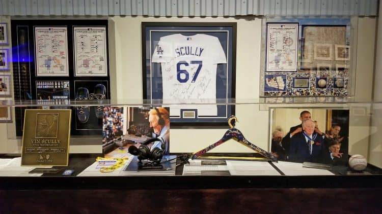 vin scully memorabilia at dodgers stadium