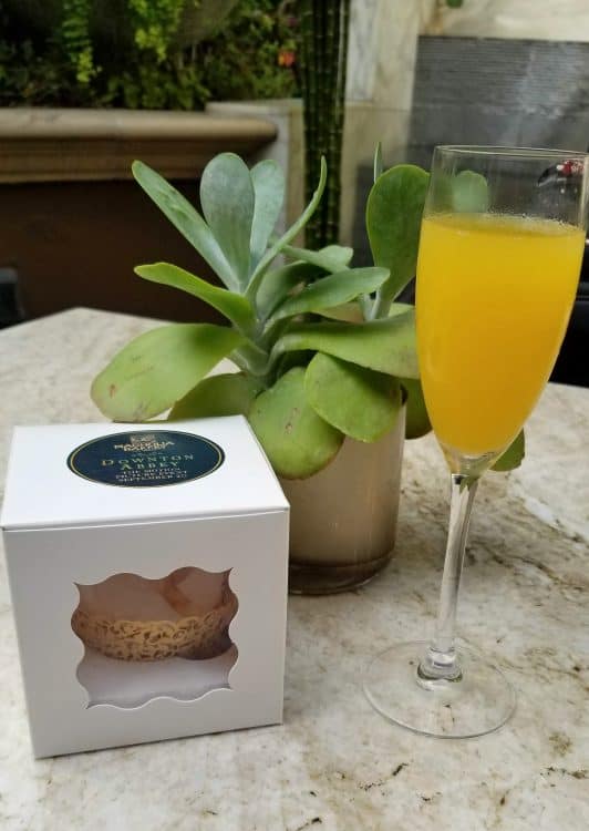 magnolia bakery cupcake and mimosa