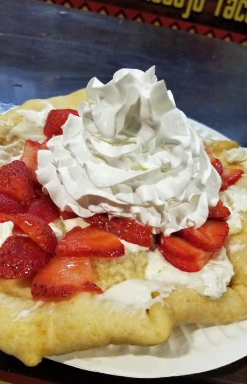 strawberry shortcake fry bread dessert