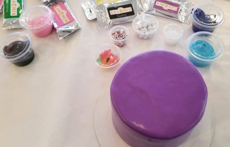 decorating cakes at Duff's Cake Mix