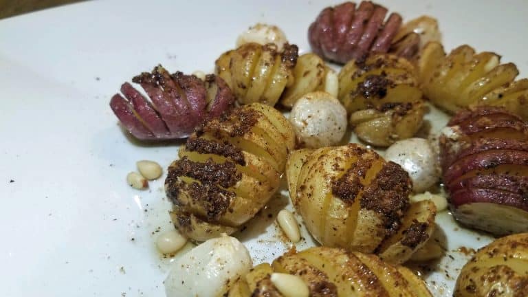 mini hasselback potatoes with brown butter