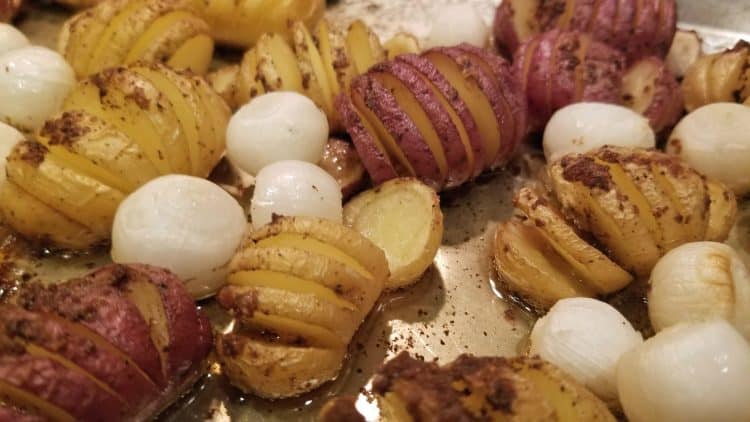 mini hasselback potatoes