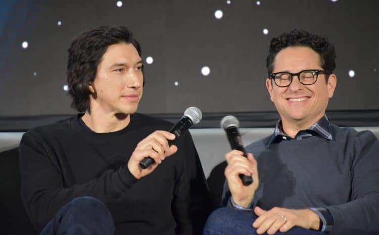 adam driver and j. j. abrams at the rise of skywalker cast interview