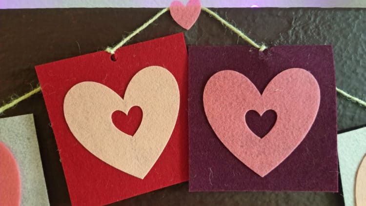 easy valentine's day heart banner