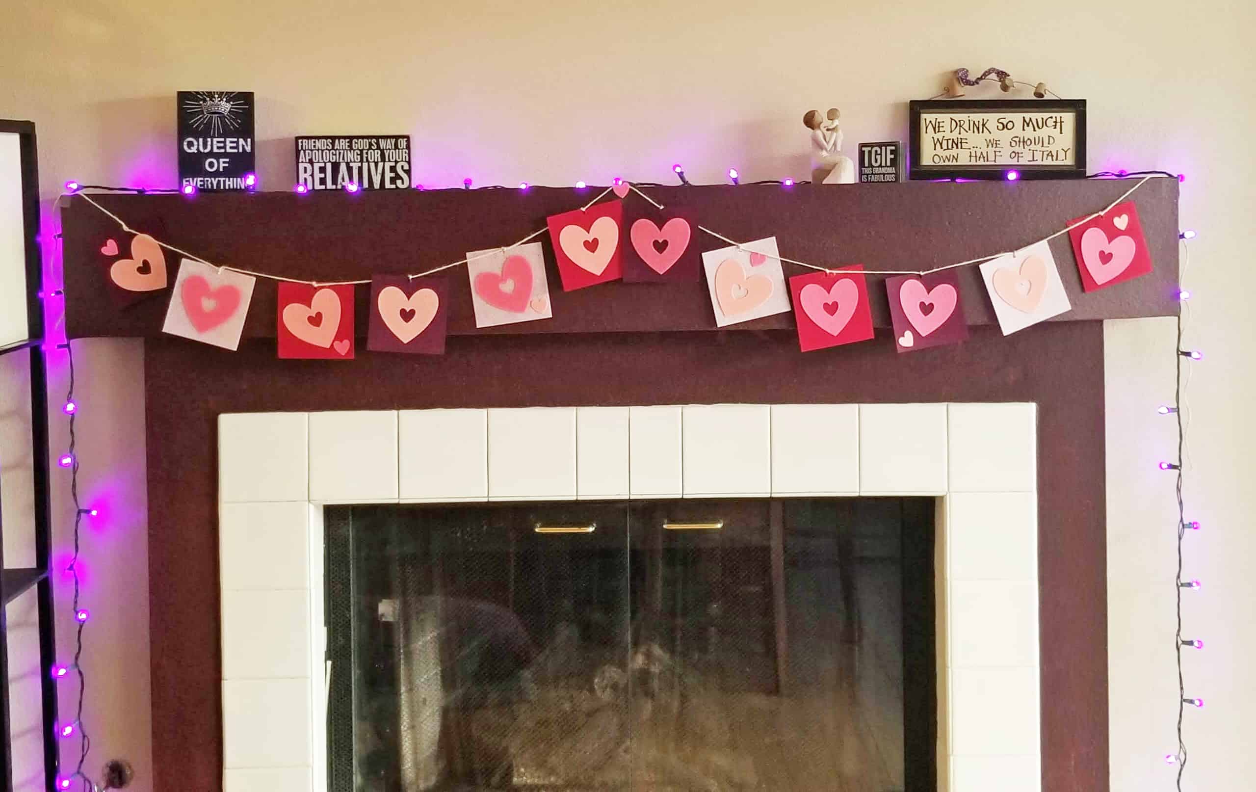 Easy Valentine’s Day Banner: Heart on a String