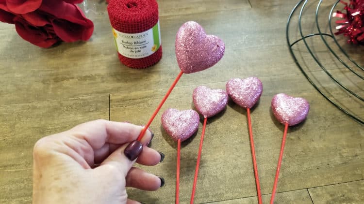 pink valentine's hearts