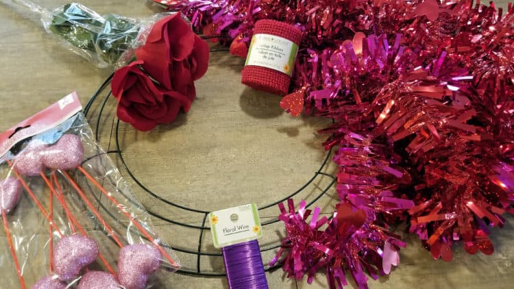 Valentines Day Purple and Pink Wreath