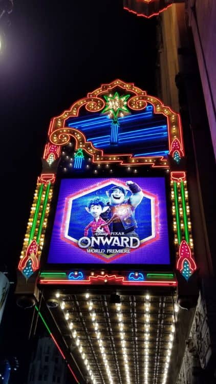 pixar onward blue carpet at the el capitan