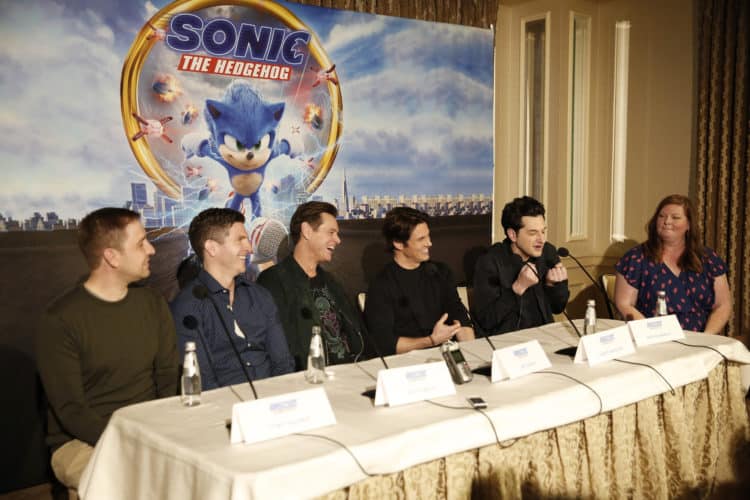 SONIC the Hedgehog Movie - Cast Interviews - Premiere - Jim Carrey James  Marsden Ben Schwartz - SEGA 