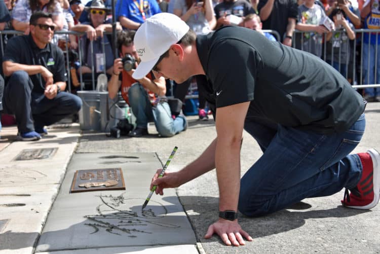 kyle busch auto club speedway walk of fame