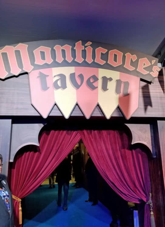 manticore's tavern entrance at the onward premiere