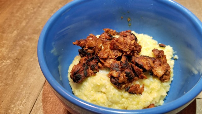 Cheesy Grits and Chorizo Bowl in Under 15 Minutes