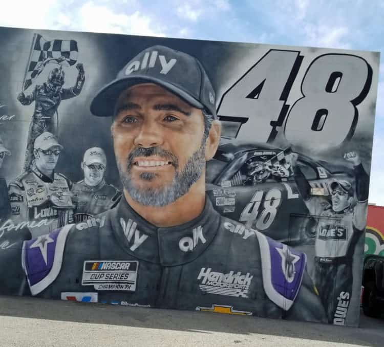 jimmie johnson mural auto club speedway