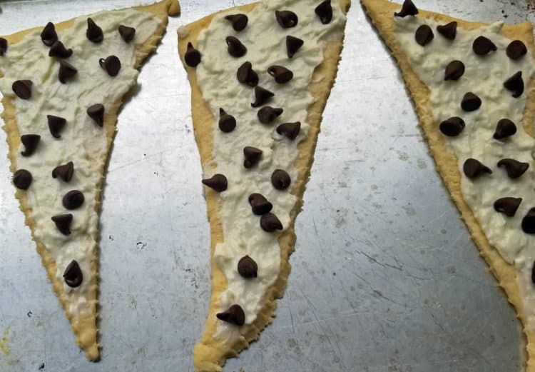 snack hack cream cheese croissants